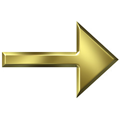 Image showing 3D Golden Arrow