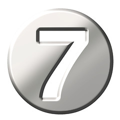 Image showing 3D Steel Number 7