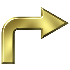 Image showing 3D Golden Arrow