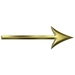 Image showing 3D Golden Arrow