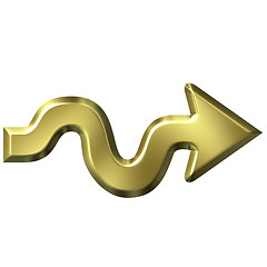 Image showing Golden Wavy Arrow