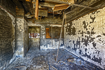 Image showing Old abandoned ruin factory damage building