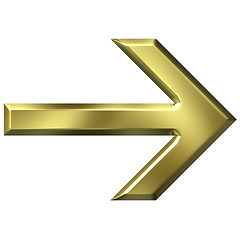 Image showing 3D Golden Arrow