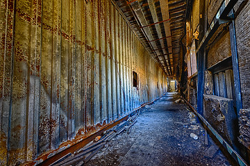 Image showing Old abandoned ruin factory damage building