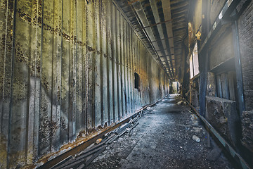 Image showing Old abandoned ruin factory damage building