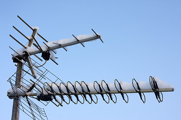 Image showing Antenna covered with snow