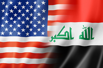 Image showing USA and Iraq flag