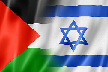 Image showing Palestine and Israel flag
