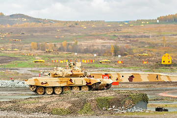 Image showing Tank T-90S in motion. Russia