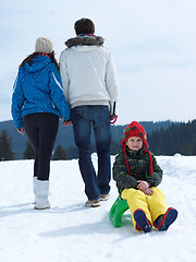 Image showing winter family