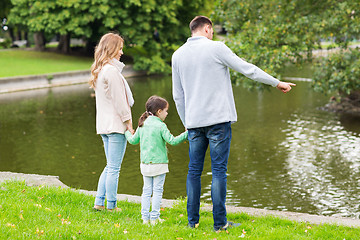 Image showing family walking in summer park