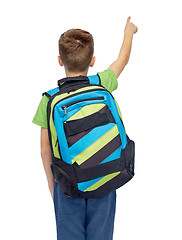 Image showing happy student boy with school bag