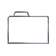 Image showing Silver closed folder silhouette