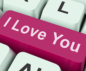 Image showing I Love You Key Shows Loving Or Romance Online