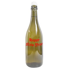 Image showing Happy New Year bottle isolated