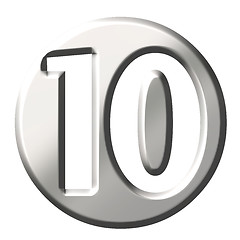 Image showing 3D Steel Number 10