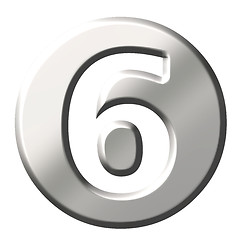 Image showing 3D Steel Number 6