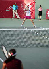 Image showing Dechy playing Shuai Peng