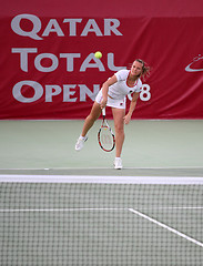 Image showing Agnes Szavay playing at the Qatar Open