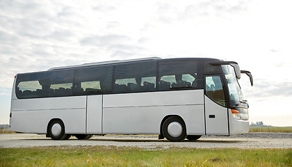 Image showing tour bus driving outdoors