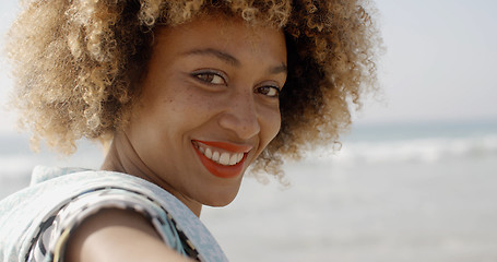 Image showing Woman Smiling At Camera