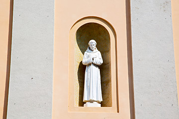 Image showing marble old historical  milan and statue