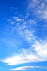 Image showing in the blue sky white  clouds and abstract background
