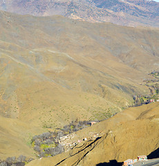 Image showing in ground africa morocco the bush  dry atlas mountain