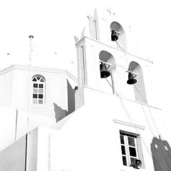 Image showing in santorini greece old construction and the sky