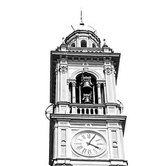 Image showing monument  clock tower in italy europe old  stone and bell