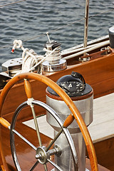 Image showing Rudder and compass