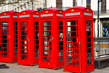 Image showing telephone in england  british icon