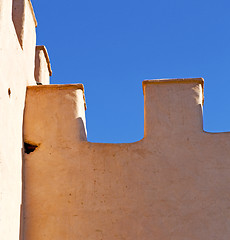 Image showing brown     old ruin in     construction  africa   morocco and sky