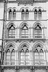 Image showing old wall architecture in london england windows and brick exteri