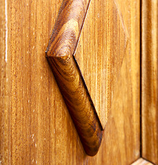 Image showing spain abstract door   door in the light brown 