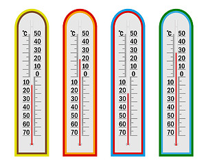 Image showing four thermometer
