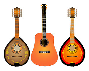 Image showing guitar and two Mandalina