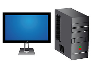 Image showing monitor and computer tower