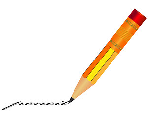 Image showing pencil with eraser