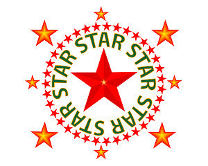 Image showing star red