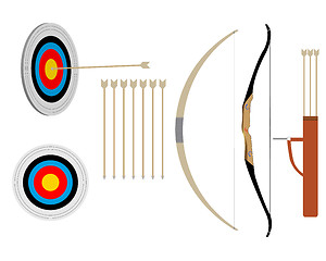 Image showing two bows and arrows