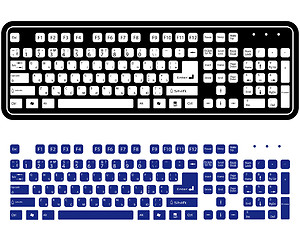 Image showing two different keyboard