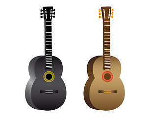 Image showing two guitars