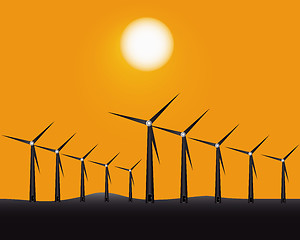Image showing windmills to generate energy