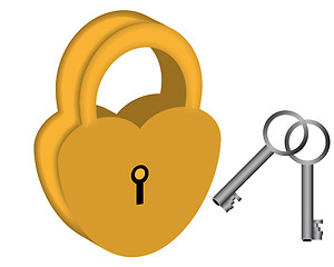 Image showing yellow padlock