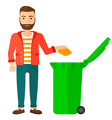 Image showing Man throwing trash.