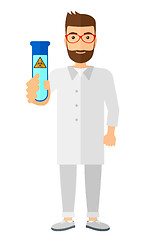 Image showing Laboratory assistant with test tube.