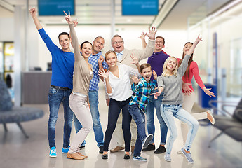 Image showing group of smiling people having fun