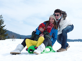 Image showing winter family