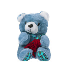 Image showing Teddy bear with scarf